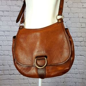 Frye Leather Crossbody Saddel Bag Brown